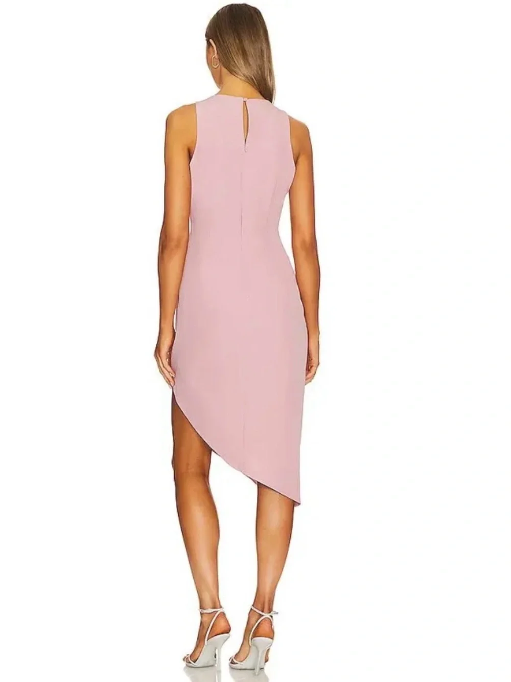 Like New BCBGeneration Dusty Rose Asymmetrical Sheath Dress sz 6